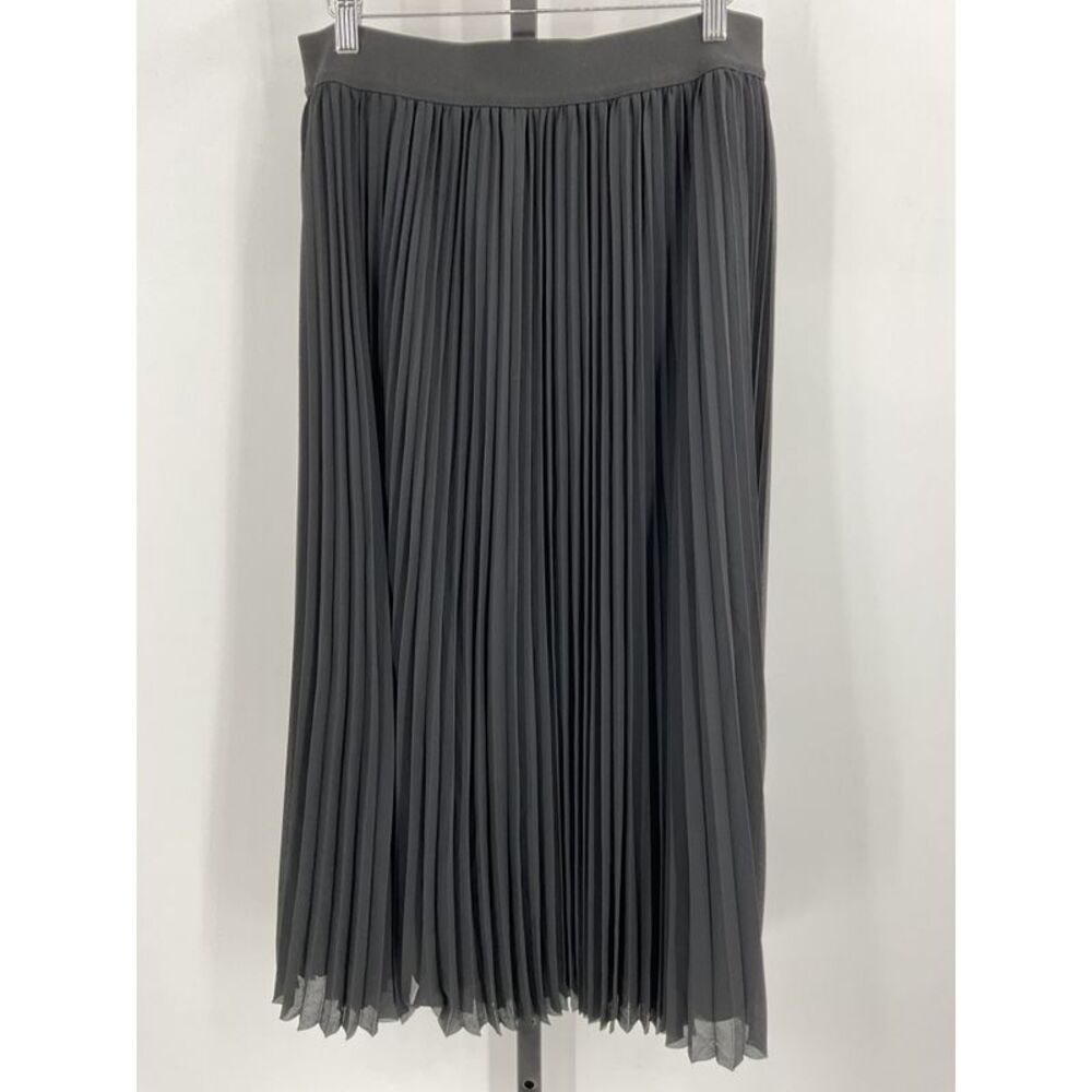 Quince Women's Chiffon Pleated Midi Skirt Black L